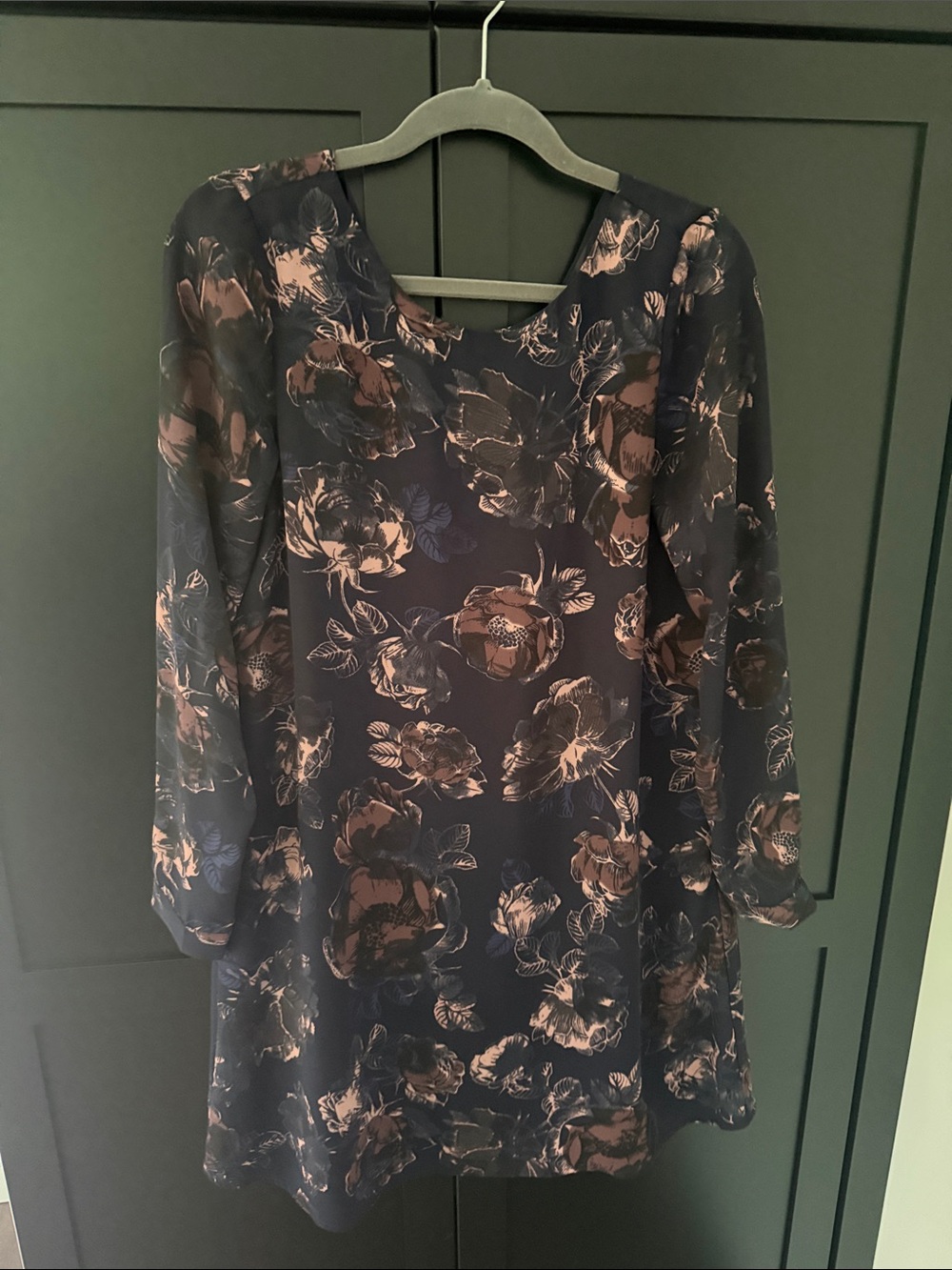 A line dress with fall floral vibe